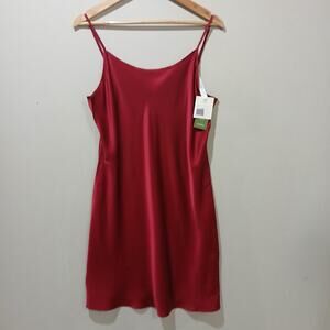 LILYSILK Chemise Womens Large Red Claret Silk Charmeuse Slip Nightdress NWT